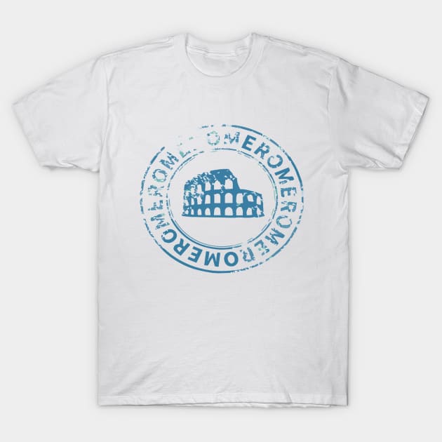 rome stamp t-shirt T-Shirt by Brainable ART